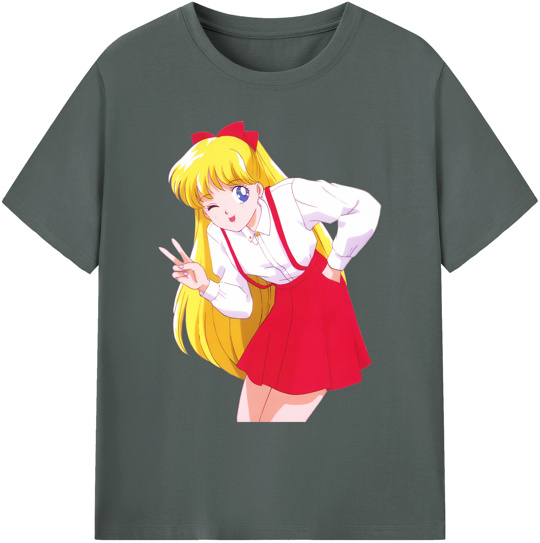 （画像用） 美少女戦士セーラームーン 愛野 美奈子 あいの みなこ Sailor Moon Aino Minako 綿100％ メンズ半袖Tシャツ｜肌触りやわらか＆通気性